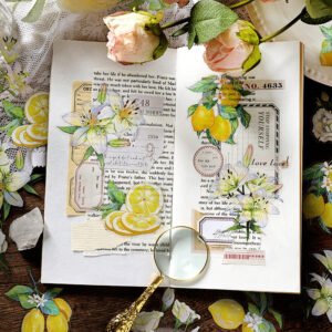 clear vivid floral plants pet sticker pack b3