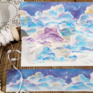 Colorful Cloud Long Strip Washi Tape Sticker cloud collection series tape main 2