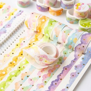 cloud hot stamping washi tape rabbit bear heart moon star b3