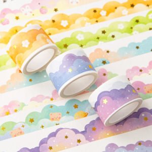 cloud hot stamping washi tape rabbit bear heart moon star b4
