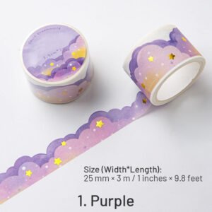 cloud hot stamping washi tape rabbit bear heart moon star sku 1