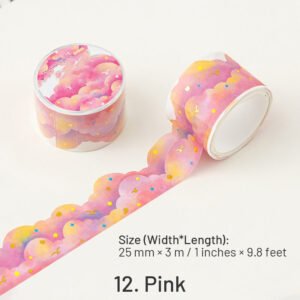 cloud hot stamping washi tape rabbit bear heart moon star sku 12