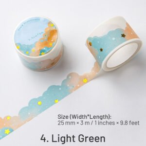 cloud hot stamping washi tape rabbit bear heart moon star sku 4