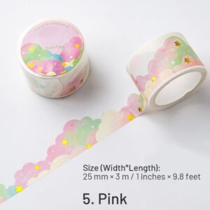 cloud hot stamping washi tape rabbit bear heart moon star sku 5