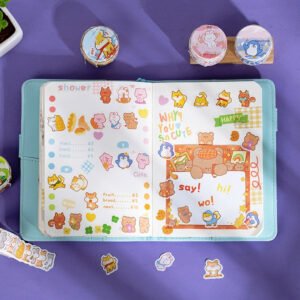 Cloud Zoo Cute Cartoon Animal Washi Sticker Roll cloud zoo cute cartoon animal washi sticker roll b3