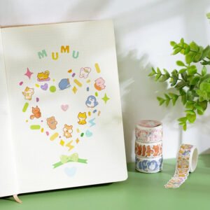 Cloud Zoo Cute Cartoon Animal Washi Sticker Roll cloud zoo cute cartoon animal washi sticker roll b6