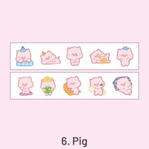 Cloud Zoo Cute Cartoon Animal Washi Sticker Roll cloud zoo cute cartoon animal washi sticker roll sku 6