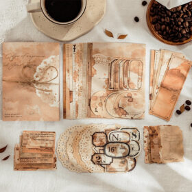Coffee Aroma Coffee Dyeing Scrapbook Paper Pack