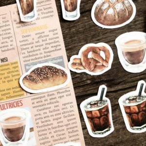 coffee beverage theme stickers b2