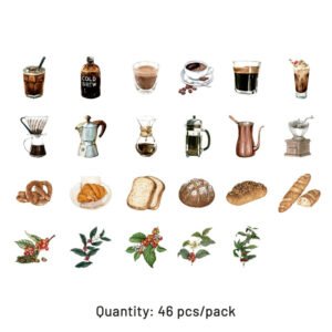 coffee beverage theme stickers c