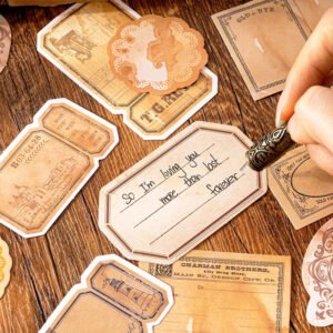 coffee imprint seal kraft paper stickers b4