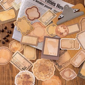 coffee imprint seal kraft paper stickers b5