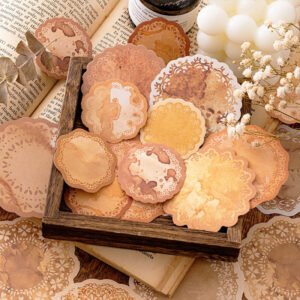 coffee imprint seal kraft paper stickers b6
