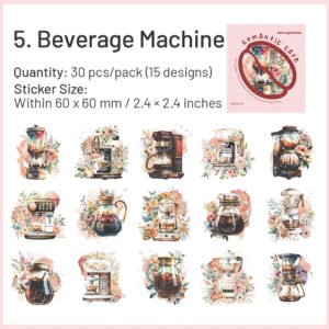 coffee shop themed pet stickers sku 5