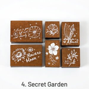Collector's Notes Vintage Botanical Wooden Rubber Stamp Set collector s notes vintage botanical wooden rubber stamp set sku 4