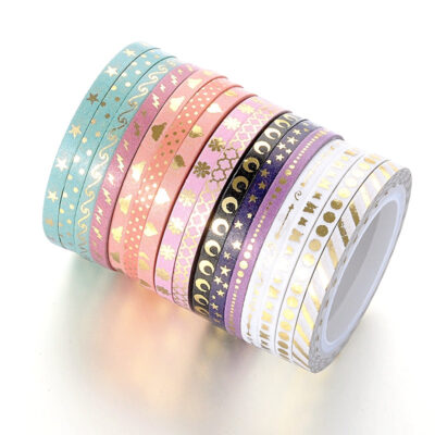 color foil stamping extra fine washi tape set a - Sumflying Craft