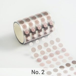 Colorful Dot Multi-Size Washi Tape colorful big dot pet backing washi tape sku 2