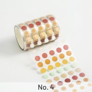 Colorful Dot Multi-Size Washi Tape colorful big dot pet backing washi tape sku 4
