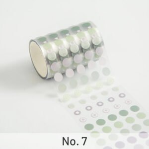Colorful Dot Multi-Size Washi Tape colorful big dot pet backing washi tape sku 7