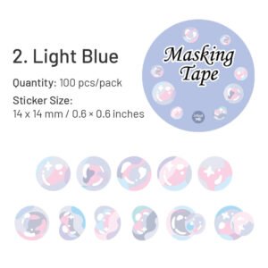 colorful bubble washi stickers sku 2
