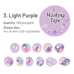 colorful bubble washi stickers sku 3