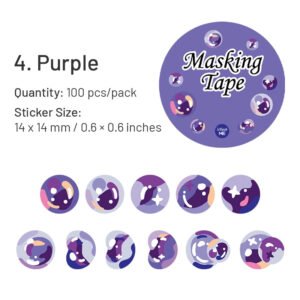 colorful bubble washi stickers sku 4