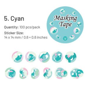 colorful bubble washi stickers sku 5