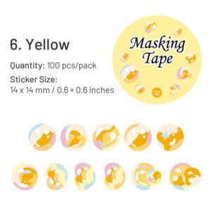 colorful bubble washi stickers sku 6