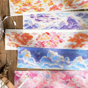 Colorful Cloud Long Strip Washi Tape Sticker