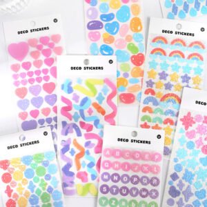 Colorful Fantasy Alphabet Symbol Holographic Vinyl Sticker