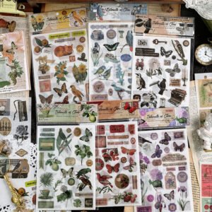 Colorful Flora and Fauna Decorative Stickers