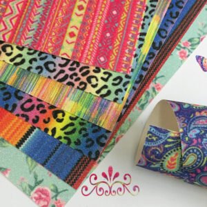 Colorful Pattern Frosted Glitter Paper