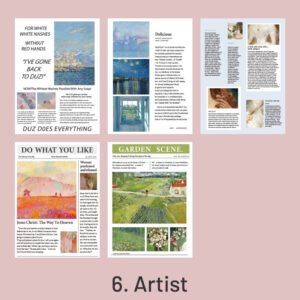 coming to you retro collage background decorative paper book sku 6