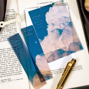 Cosmic Roaming Frosted Landscape Vinyl Bookmark cosmic roaming frosted landscape pvc bookmark b