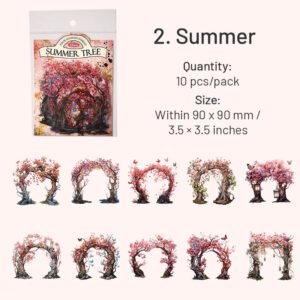 Countryside Trees Seasons Clear Transparent Stickers countryside trees seasons pet stickers sku 2