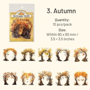 Countryside Trees Seasons Clear Transparent Stickers countryside trees seasons pet stickers sku 3