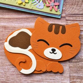 Cozy Cat Carbon Steel Crafting Dies Scrapbooking Die-Cuts