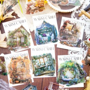 Cozy Room Clear Transparent Stickers - Flower Garden, Sofa, Windowsill, Fireplace, Study