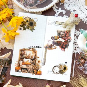 Cozy Room Clear Transparent Stickers - Flower Garden, Sofa, Windowsill, Fireplace, Study cozy room pet stickers flower garden sofa windowsill fireplace study b4