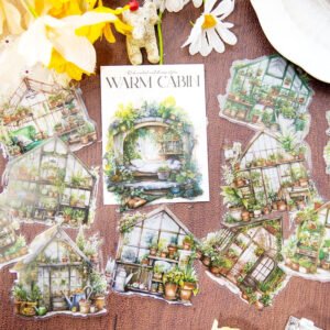 Cozy Room Clear Transparent Stickers - Flower Garden, Sofa, Windowsill, Fireplace, Study cozy room pet stickers flower garden sofa windowsill fireplace study b6