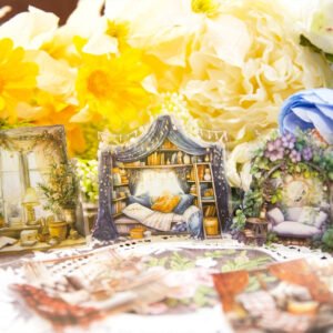 Cozy Room Clear Transparent Stickers - Flower Garden, Sofa, Windowsill, Fireplace, Study cozy room pet stickers flower garden sofa windowsill fireplace study b7