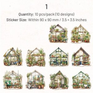 Cozy Room Clear Transparent Stickers - Flower Garden, Sofa, Windowsill, Fireplace, Study cozy room pet stickers flower garden sofa windowsill fireplace study sku 1