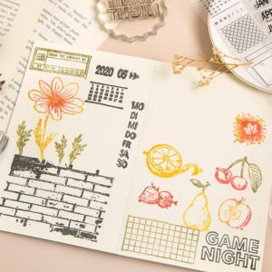 creative alphabet english number plant postmark clear acrylic stamp b