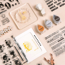 Creative Alphabet English Number Plant Postmark Clear Acrylic Stamp