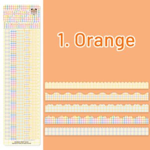 Creative Colorful Plaid Border Washi Sticker Pack creative colorful plaid border washi sticker pack sku 1