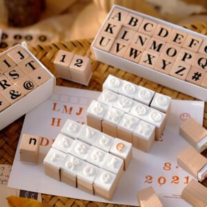 Creative Cute Alphabet Number Wooden Rubber Stamp Set creative cute alphabet number wooden rubber stamp set b