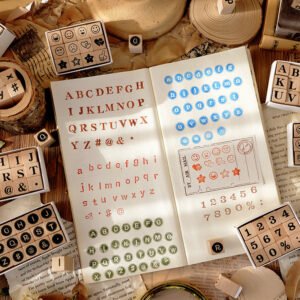 Creative Cute Alphabet Number Wooden Rubber Stamp Set creative cute alphabet number wooden rubber stamp set b3