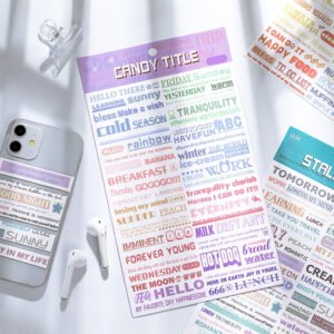 creative english titles headlines washi stickers b