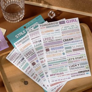 creative english titles headlines washi stickers b5