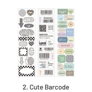creative frame label bar code adhesive stickers sku 1
